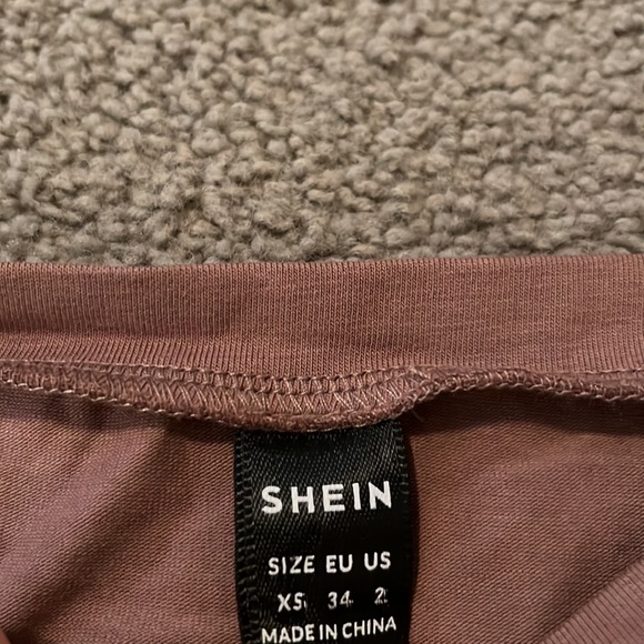 shein brown cropped tank top with side ties - Picture 2 of 3
